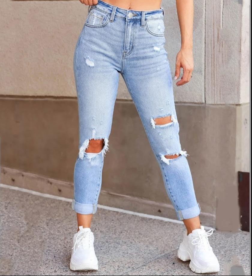 Women's Ripped Denim Jeans