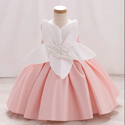 Little Girl's Pink Flower Dress