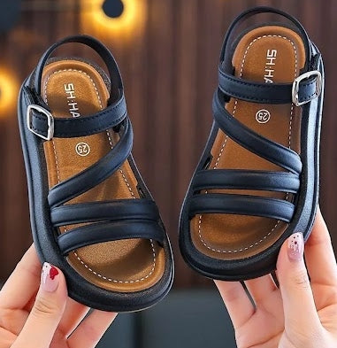 Girl's Black Sandals