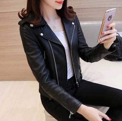 Women's Black Leather Jacket