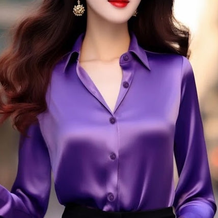 Women's Silk Button Up Blouse