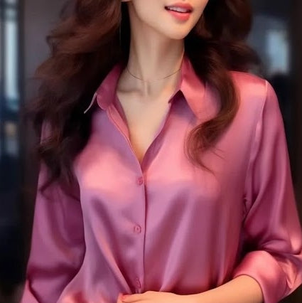 Women's Silk Button Up Blouse
