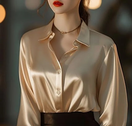 Women's Silk Button Up Blouse